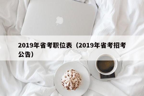 2019年省考职位表（2019年省考招考公告）